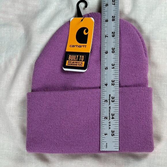 Carhartt Cuffed beanie NWT womens size pink knit hat utility Fisherman - Picture 4 of 5